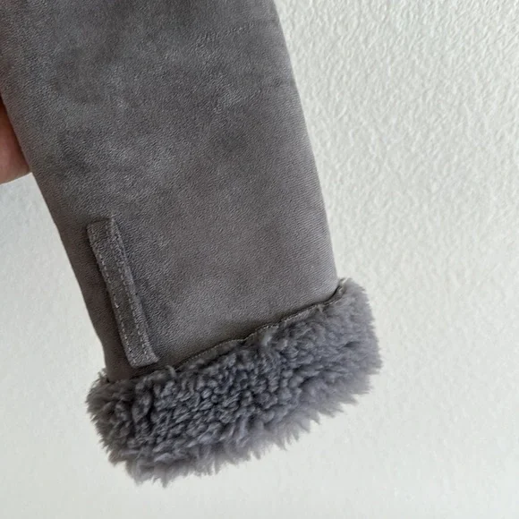 NWT Abercrombie & Fitch Suede Asymmetrical Zip Cozy Jacket - Picture 6 of 11